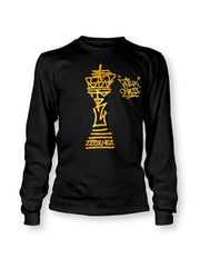 Think Chess King Piece Gold LS T-Shirt