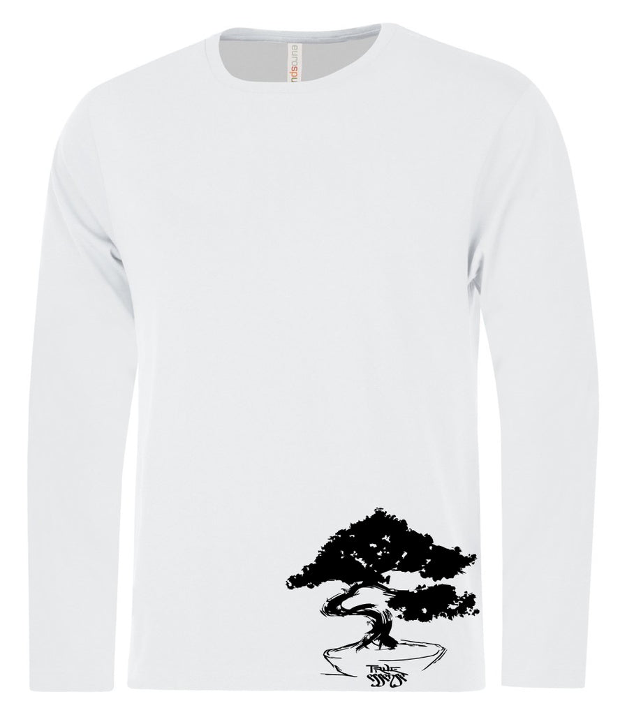 Bonsai Men's White LS T-shirt – True Essense Clothing | An