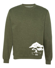 Bonsai Sweater White on Army Heather