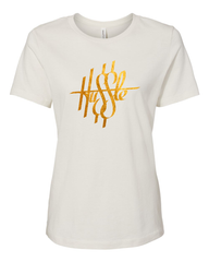 Hussle Tee Womens Gold