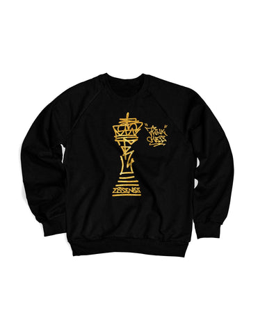 Think Chess King Piece Sweater Gold