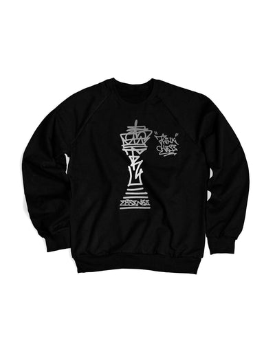 Think Chess King Piece Sweater Silver