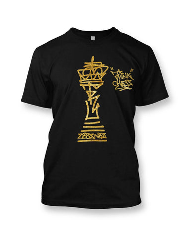Think Chess King Piece Gold T-Shirt