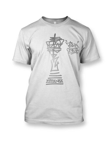 Think Chess King Piece Silver T-Shirt
