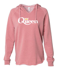 Queen Script Vneck Hoody