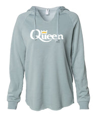 Queen Script Vneck Hoody