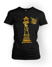 Think Chess Queen Piece Tee Gold