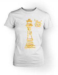 Think Chess Queen Piece Tee Gold