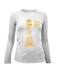 Think Chess Queen Piece LS Tee Gold