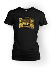 Hip Hop Boombox Vol.1 Womens Tee Gold