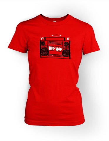 Hip Hop Boombox Vol.1 Womens Tee 2 Tone