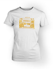 Hip Hop Boombox Vol.1 Womens Tee Gold