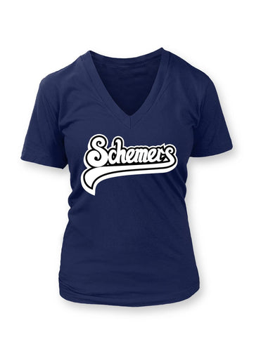 Schemers Navy blue Women's Vneck T-shirt