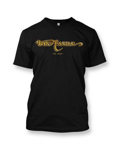 TE Banner Gold on Black T-shirt