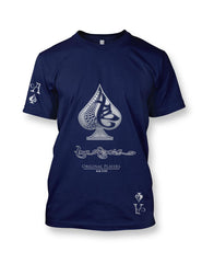 True Ace Navyblue & Silver Men's Crewneck T-shirt