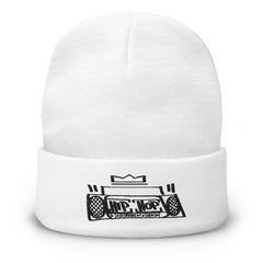 Hip Hop Boombox Beanie Black Stitch