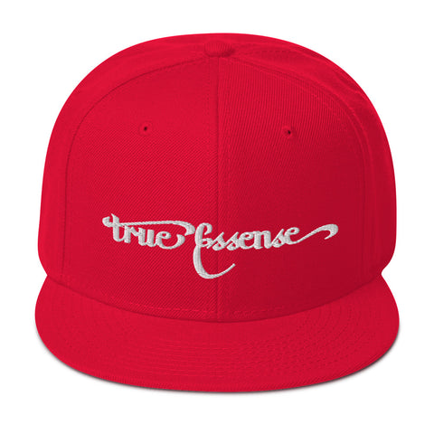 True Essense Snapback White Script